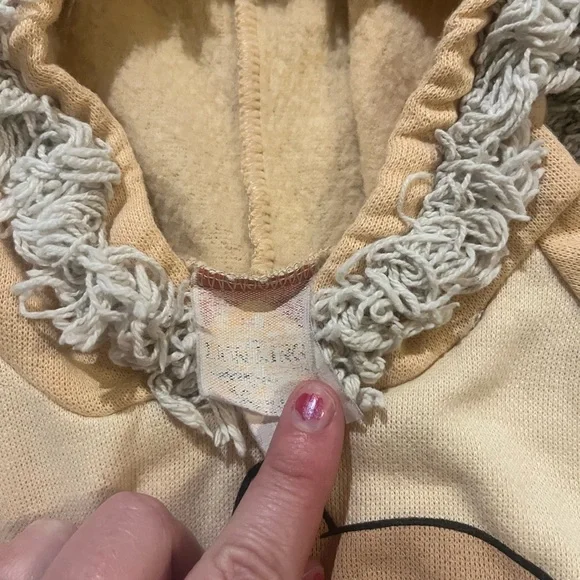 Vintage Lion King Nala Costume Outfit One Piece 2 Two Toned Ears Hood - Picture 3 of 8